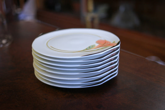 Set of Eight Villeroy & Boch 'Iris' Cake Plates