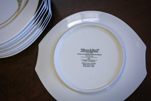 Set of Eight Villeroy & Boch 'Iris' Cake Plates