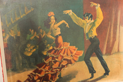 Vintage Print of 'Unknown Flamenco Dancers'