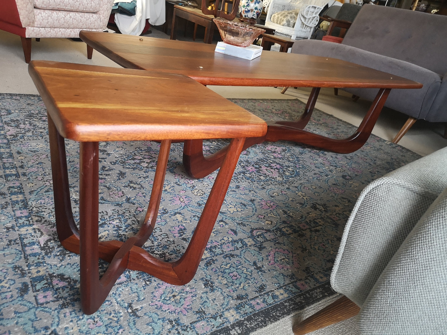 Solid Wood Mid-Century Coffee Table