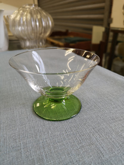 A Set of Four Crystal Desert Glasses