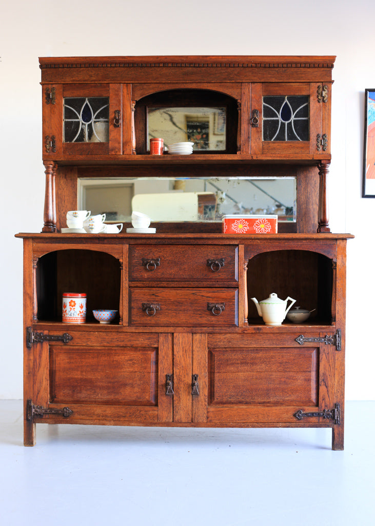 Antique Oak Arts and Crafts Dresser