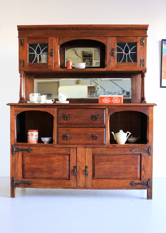 Antique Oak Arts and Crafts Dresser