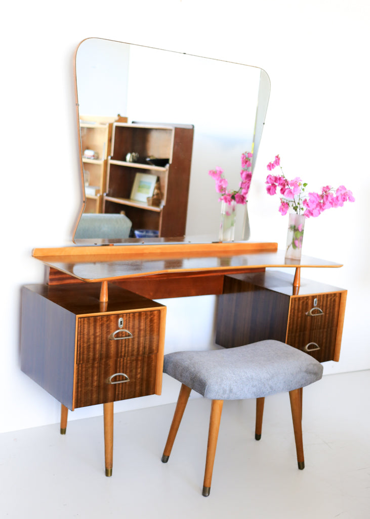 Mid-Century Duros Dressing Table and Stool