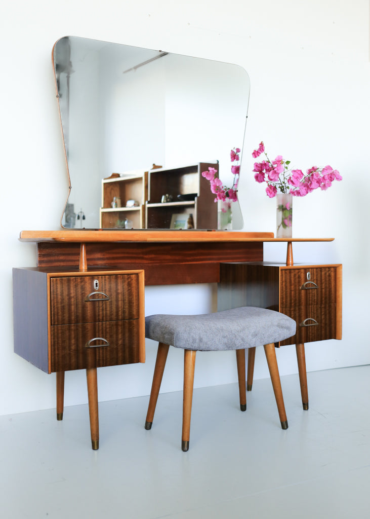 Mid-Century Duros Dressing Table and Stool