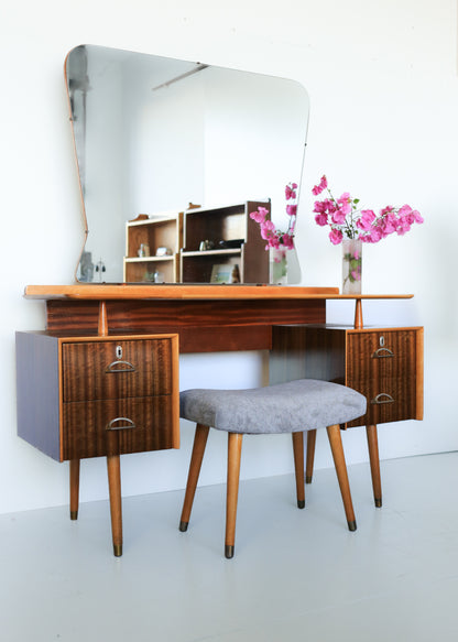 Mid-Century Duros Dressing Table and Stool