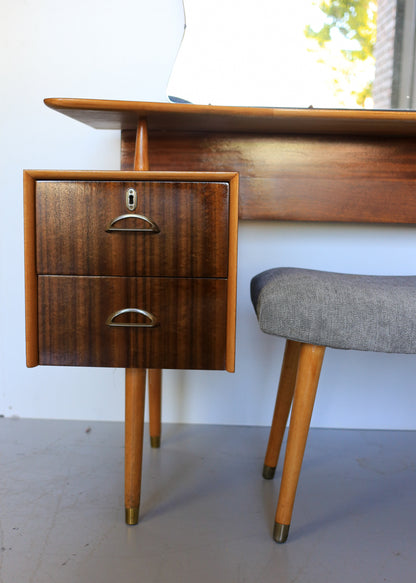 Mid-Century Duros Dressing Table and Stool