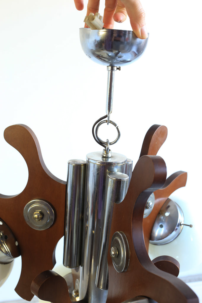Large Vintage Atomic Chandelier