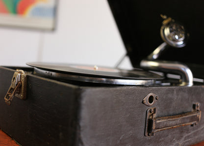 Antique Portable 'His Master's Voice' Phonograph