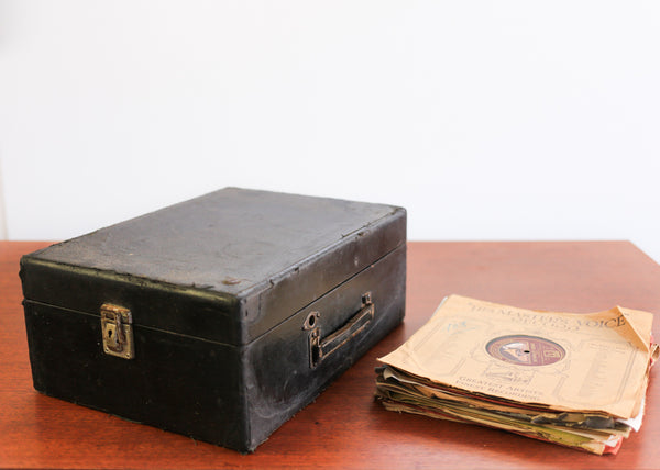 Antique Portable 'His Master's Voice' Phonograph