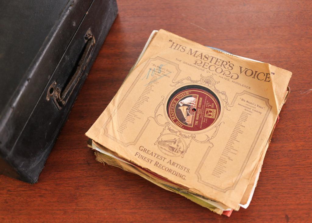 Antique Portable 'His Master's Voice' Phonograph