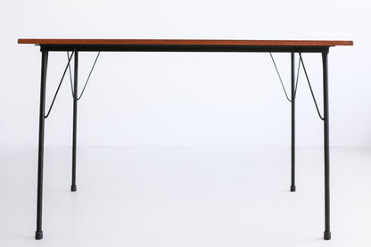 Steel and Wood Kitchen Table and Four Chairs