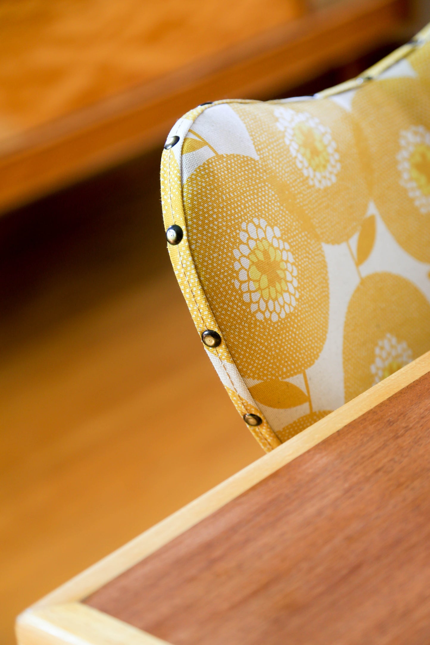 Mid Century Dining Set with Skinny La Minx Upholstery