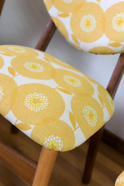Mid Century Dining Set with Skinny La Minx Upholstery