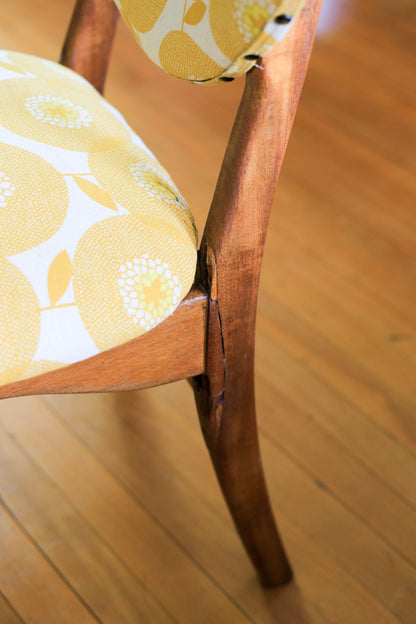 Mid Century Dining Set with Skinny La Minx Upholstery