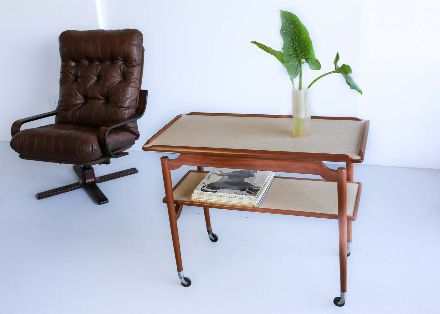 Two Tier MCM Drinks Trolley
