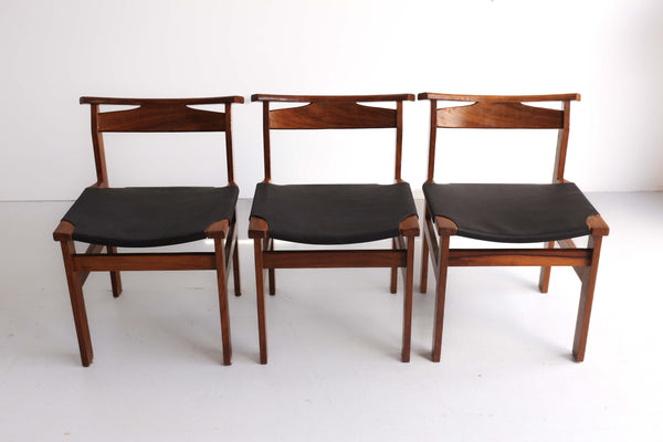 Rare Extendable Kiaat Dining Table with Eight Chairs by John Tabraham for Kallenbach