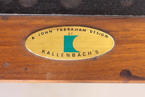 Rare Extendable Kiaat Dining Table with Eight Chairs by John Tabraham for Kallenbach