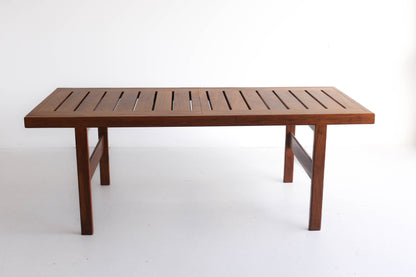 Rare Extendable Kiaat Dining Table with Eight Chairs by John Tabraham for Kallenbach