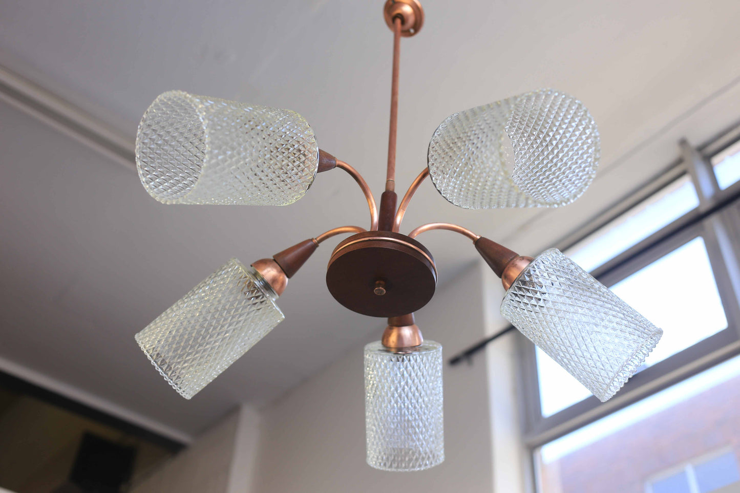 1960's Five Light Pendant
