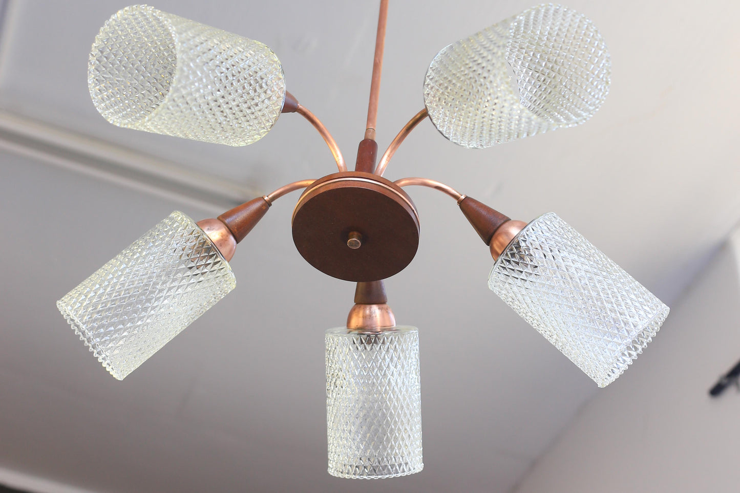 1960's Five Light Pendant