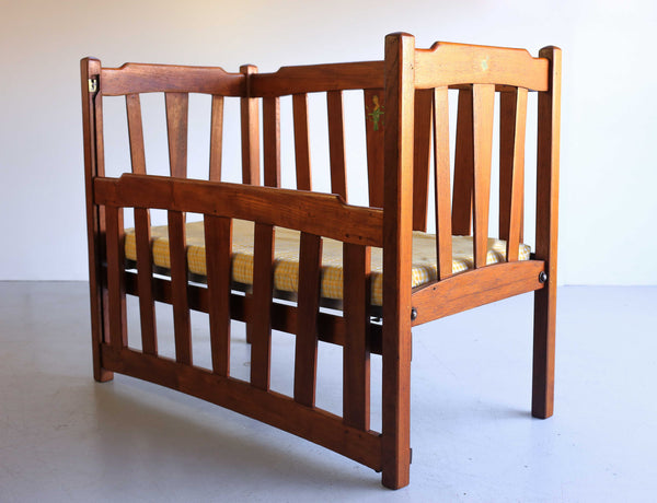 Solid Wood Vintage Baby Cot – Huisraad Modern