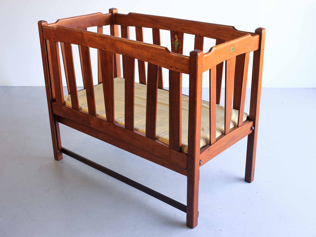 Solid Wood Vintage Baby Cot Huisraad Modern