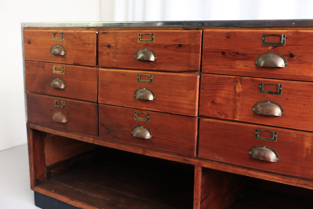 Vintage Haberdashery Drawer Counter