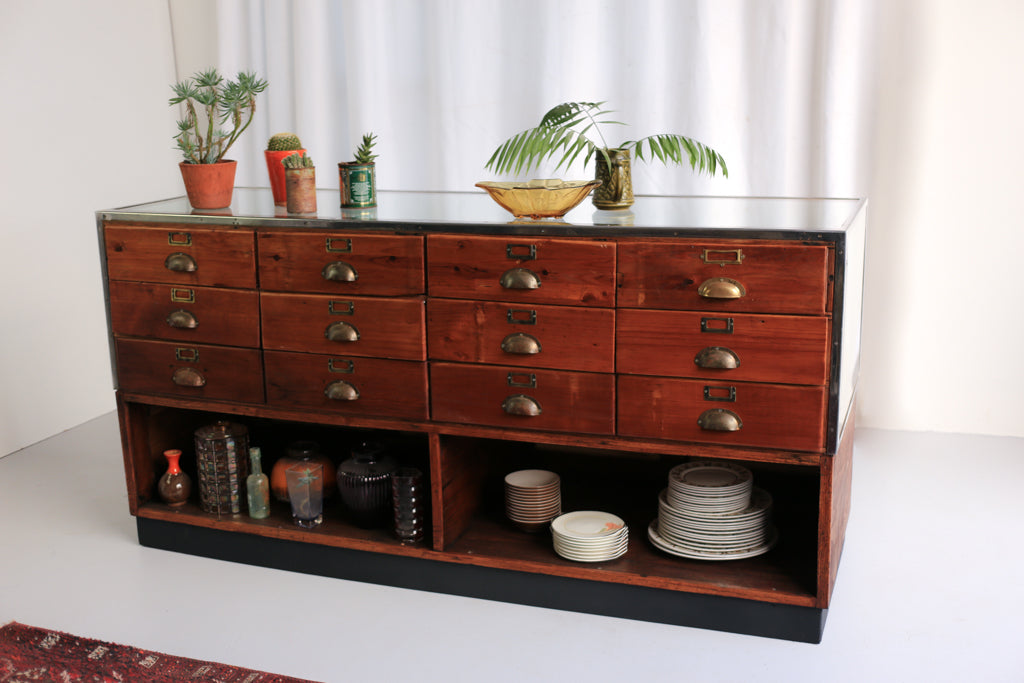Vintage Haberdashery Drawer Counter
