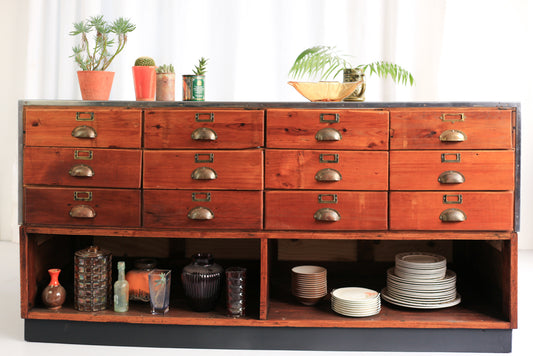 Vintage Haberdashery Drawer Counter