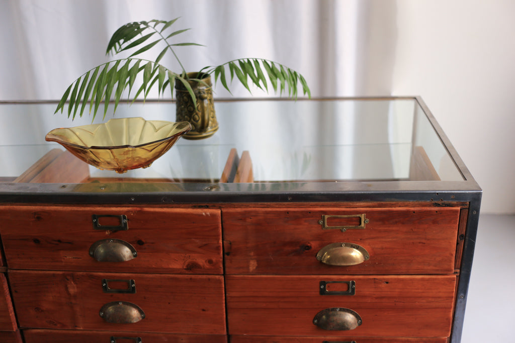 Vintage Haberdashery Drawer Counter