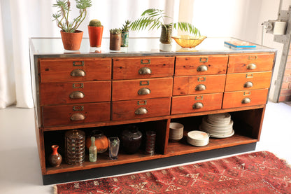 Vintage Haberdashery Drawer Counter