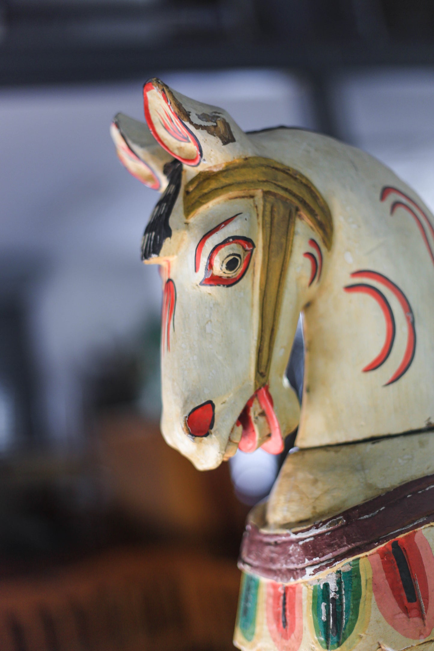 Vintage Hand-carved Rocking Horse