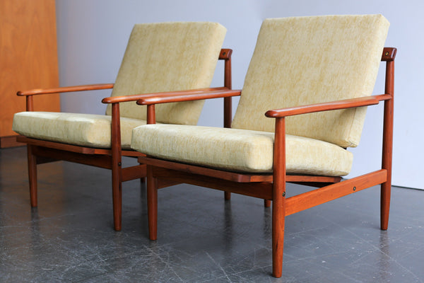 A Pair of Low Back Danish Modern Occasional Chairs