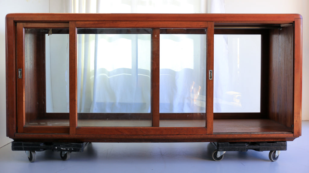 Large Solid Teak Blazer Display Cabinets