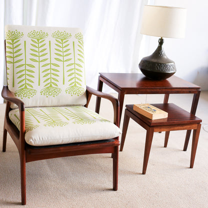 Danish Modern 1950's Teak Armchair in Skinny Laminx facbric