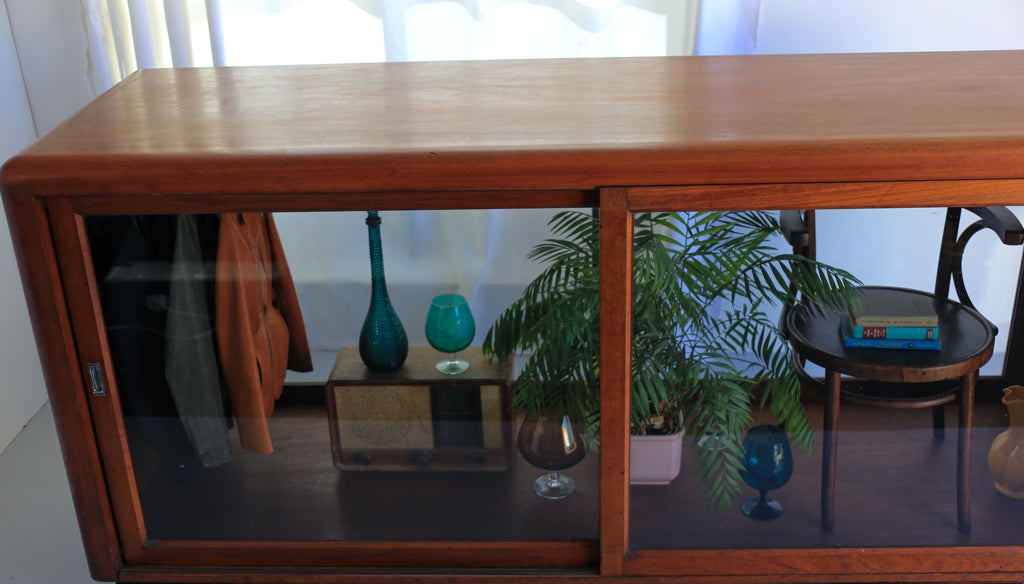 Large Solid Teak Blazer Display Cabinets