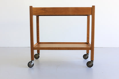 Mid-Century Modern Oak Drinks Trolley