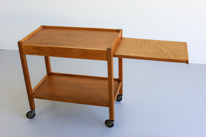 Mid-Century Modern Oak Drinks Trolley