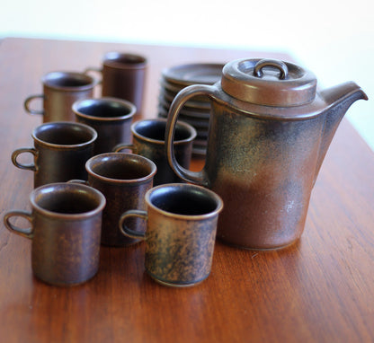 22 Piece Vintage Arabia 'Ruska' Coffee Set