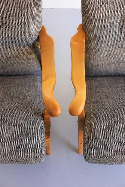 Scandinavian Modern Birch Wood Chairs by Elias Svedberg for Nordiska Kompaniet