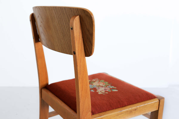 Vintage Dining Chairs with Tapestry Seats