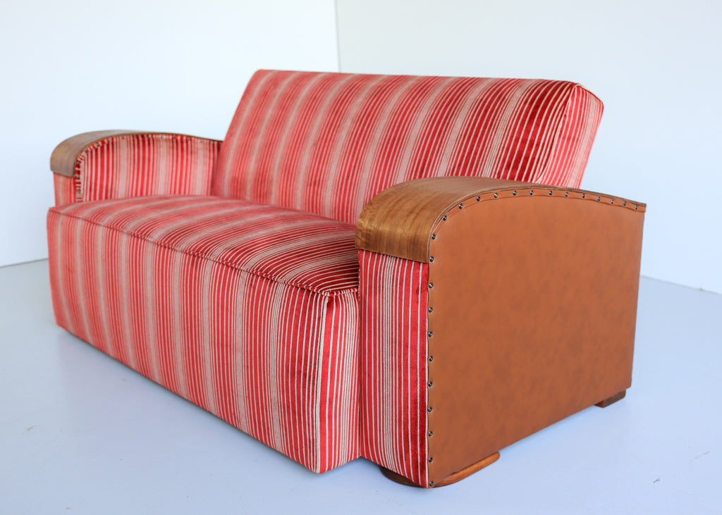 Fully Restored Art Deco Sofa