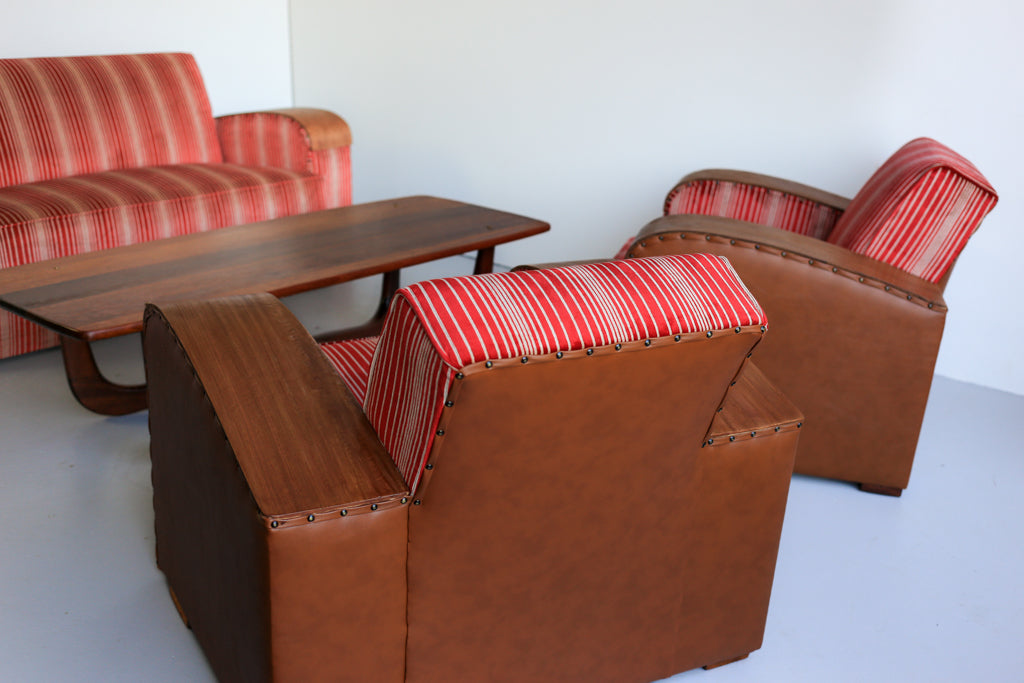 A Pair of Fully Restored Art Deco Club Chairs