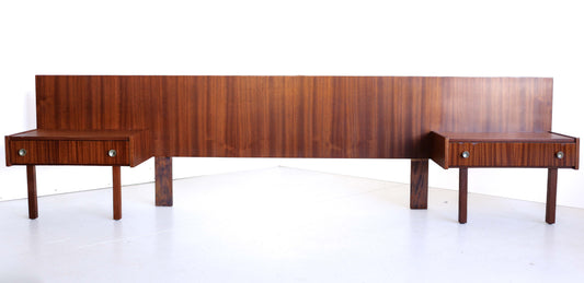 Vintage Sapele Mahogany Double Headboard