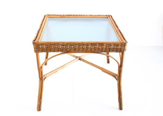 Square Cane Dining Table