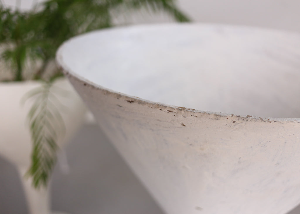 Large Retro Cement Plant Pots