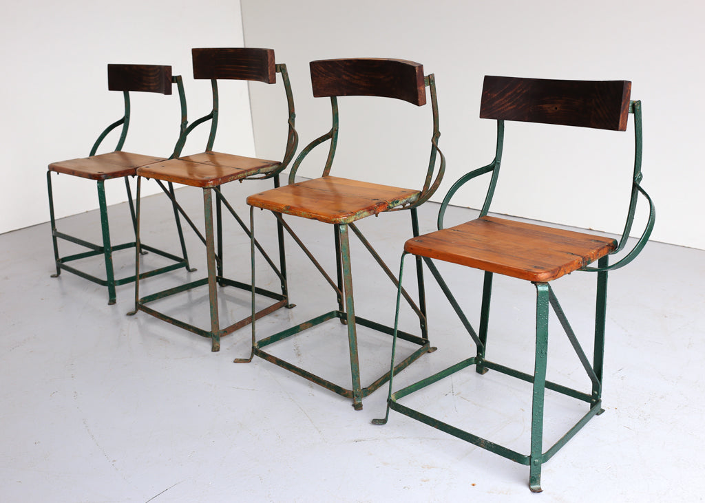 Antique Industrial Worker's Chairs - three available