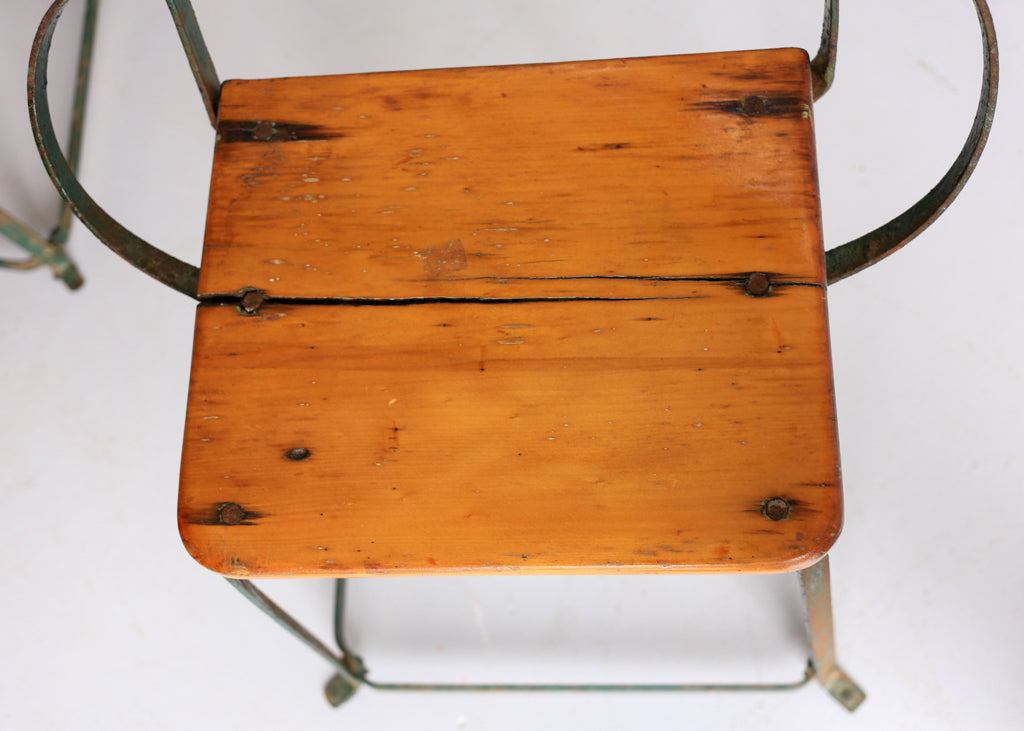 Antique Industrial Worker's Chairs - three available