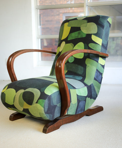 Art Deco banana Rocking Chair – Huisraad Modern